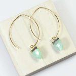 PENDIENTES STONE HOOP AQUA