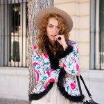 SHIVA HAND EMBROIDERED FLORAL JACKET COAT WHITE