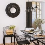 ESPEJO REDONDO DE CUERDA NEGRO -76cm d