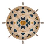 ALFOMBRA REDONDA DE YUTE -MANDALA - ETHNICA.115cm