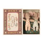Mice Twins in Matchbox - Baby (8cm)-MAILEG.