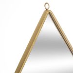 ESPEJO CON FORMA DE GOTA CON BORDE DE METAL . 21cm x 28cm