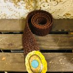 LA BOHEME BELT BROWN BLUE STONE