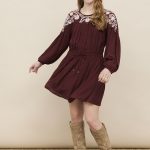 ASTER MINI DRESS BURDEOS