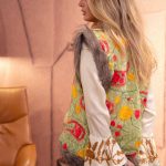 SHIVA HAND EMBROIDERED FLORAL WAIST COAT LIME