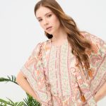 LAKI BLOUSE WITH BOHO CHERRY PRINT