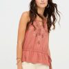 DEPIKA CIRCULAR HALTER TOP WITH BRICK ETHNIC EMBROIDERY - Image 2