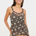TASH TOP ESTAMPADO CON BORDADO ÉTNICO BLACK