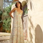 FIONA MINT FLORAL MAXI DRESS