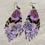 PENDIENTES FLORAL LILA