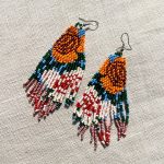 PENDIENTES FLORAL ORANGE