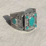 BRAZALETE TRIBAL TURQUESA PLATA