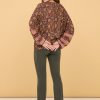 SILENE LONG SLEEVE BLOUSE WITH FLORAL PRINT AND CHOCOLATE DOILIES - Image 2