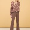 PIAL BROWN PRINTED BLOUSE - Image 4