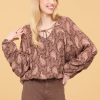 PIAL BROWN PRINTED BLOUSE - Image 5