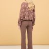 PIAL BROWN PRINTED BLOUSE - Image 2