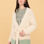 OLITTIA CARDIGAN LARGO CON DISEÑO ÉTNICO GREEN