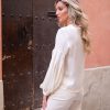 LIRIO LONG SLEEVED JACQUARD BLOUSE IVORY - Image 8