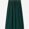 SARDI FALDA MAXI CON BORDADO EN CINTURA GREEN - Imagen 5