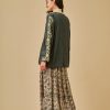 VERA PLAIN SHORT KIMONO LONG SLEEVE WITH EMBROIDERY GREEN - Image 6