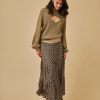 ALVERIA LUREX SWEATER WITH FRONT OPENING BROWN - Image 3