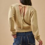 LUANA GOLD LUREX CROSS OVER SWEATER
