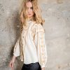 MADDI BLOUSE WHITE WITH BEIGE EMBROIDERY - Image 8