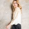 MADDI BLOUSE WHITE WITH BEIGE EMBROIDERY - Image 10