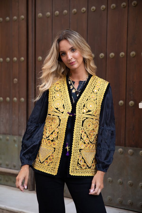 NOORI WAISTCOAT GOLD