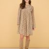 ABISAI MINI DRESS WITH BEIGE FLORAL PRINT - Image 4