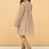 ABISAI MINI DRESS WITH BEIGE FLORAL PRINT - Image 5