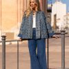 ARIANA BLUE QUILT OVERSIZE ETHNIC PRINTED JACKET - Image 7