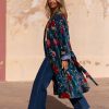 THE VELVET UNDERGROUND  MAXI KIMONO GARDEN  INDIGO - Imagen 5