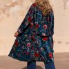 THE VELVET UNDERGROUND  MAXI KIMONO GARDEN  INDIGO - Imagen 2