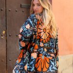 SUZANI FLORAL JACKET COAT FUR MELON