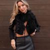 ANINE SKORT FALDA MINI LEATHER BLACK - Imagen 7