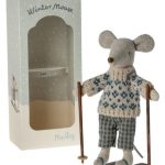 Ratoncito de invierno con set de esquí - Papá