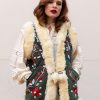 BOHEMIAN DOUBLE-SIDED LEATHER VEST HAND EMBROIDERED GREEN M-L - Image 6