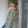 BOHEMIAN HAND EMBROIDERED FUR COAT WITH TAUPE FUR LINING AND COLLAR M/L - Image 6