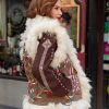 HAND EMBROIDERED DOUBLE-SIDED LEATHER VEST TAUPE M - Image 7