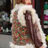 HAND EMBROIDERED DOUBLE-SIDED LEATHER VEST TAUPE M - Image 2