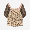 ANZU SHORT SLEEVE PRINTED BLOUSE WITH EMBROIDERY - Image 6