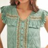 CALAS BLUSA CON BORDADO GREEN - Imagen 5