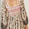 MOKA SHORT DRESS WITH SHORT SLEEVES PRINTED WITH EMBROIDERY - Image 4