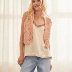 TEMISA CHALECO CON BORDADO SALMON