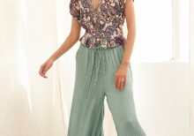 BALA PANTALÓN PALAZZO CON BORDADO GREEN