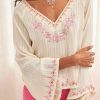 FON LONG SLEEVE BLOUSE WITH FUCHSIA EMBROIDERY - Image 8