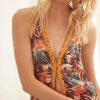 NICE LONG PRINTED DRESS ORANGE - Image 4