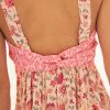 NUSA LONG PRINTED STRAPLESS DRESS WITH EMBROIDERY PINK - Image 6