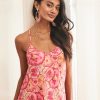 CHIYO STRAPLESS MAXI DRESS PRINTED PINK - Image 3